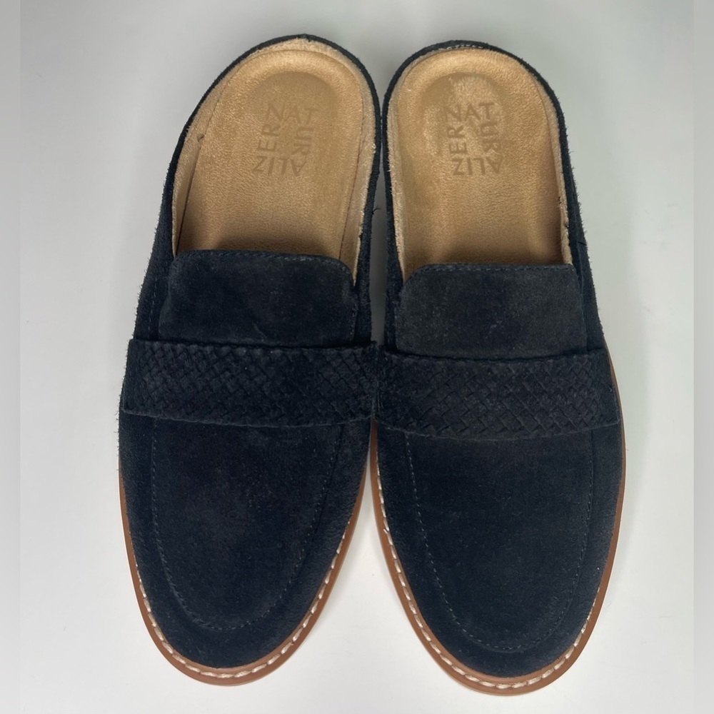Naturalizer Adiline Mule Black Suede Slip On Loafer Mule Size 6 Wide - Picture 6 of 6